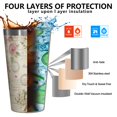 thumbnail image 3 of 16oz Tumblers Pioneer Flower Stainless Steel Vacuum Insulated Double Wall Travel Tumbler Cups Mug with Lid and Straw,Cleaning Brush for Coffee,Tea, 3 of 4