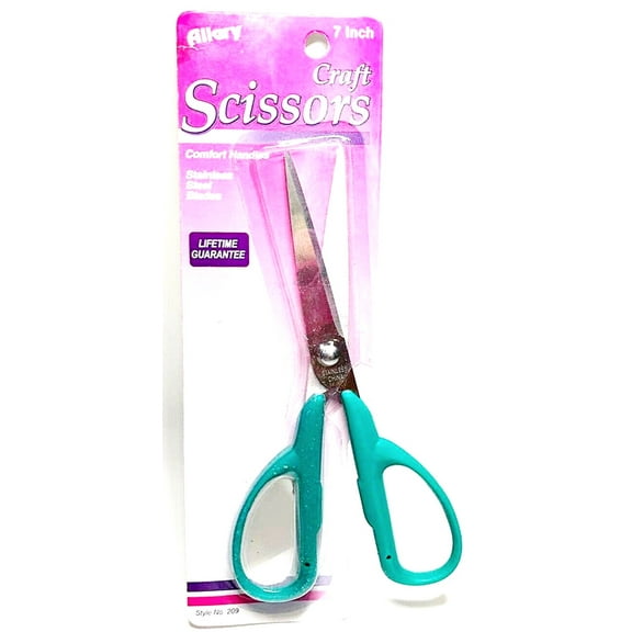 Lot of 2 Allary Style #209 Craft Scissors, 7 Inch, Green