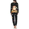 thumbnail image 3 of SCRAWLGOD Santa Claus Women's Long Sleeve 2 Piece Pajama Sets for Women with Pockets Crewneck Pjs Womens Set Size 5XL Womens Lounge Set Fall Soft Graphic Pj Set, 3 of 6