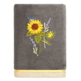 thumbnail image 3 of Linum Home Textiles 100% Turkish Cotton Girasol 4PC Embellished Towel Set, Gray, 3 of 5