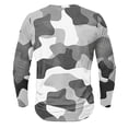 thumbnail image 3 of Dagegui Men's Camo Henley Shirts Long Sleeve Crewneck Button Pullover Shirt Big and Tall Slim Fit Athletic T-Shirts Outdoor Camouflage Hiking Tees Light Gray L, 3 of 4