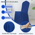 thumbnail image 5 of Elastic Half Round Dining Chair Cover with Cushioned Backrest Universal Fit Stretch Polyester Fabric, 5 of 6