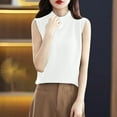 thumbnail image 4 of Sevevn Women's New Semi High Neck Sleeveless Sweater Thin Sweater Knitted Sweater Versatile, 4 of 4