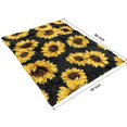 thumbnail image 4 of Black Sunflower Pattern Blanket,Comfortable Soft Lamb Wool Throw Blanket,All Season,Warm Lightweight Blankets for Sofa Bed Couch Living Room Chair,60"x80", 4 of 4
