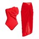 thumbnail image 1 of Gibobby Conjunto de Traje de Baño para Mujer Traje de baño de una pieza para mujer Conjunto de traje de baño de aguas termales de flores grandes ajustado(Rojo,XL), 1 of 4