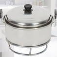 thumbnail image 4 of Thickened Solid Round Pot Circle Pot Rack Frying Pan Rack Put Pot Rack Kitchen Scald Heat Insulation Double Shelves Load-bearing Shelf, 4 of 8