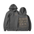 thumbnail image 6 of Jesus Has My Back Hoodie for Teen Girls Christian Sweatshirt Long Sleeve Jesus Hoodie Religious Sayings Pullover Hoodies Oversized Bible Verse Sweatshirts Dark Gray XXL, 6 of 7