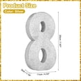 thumbnail image 2 of Uxcell Number 8 Glitter Number Birthday Decoration, 7.9" Glitter Number Centerpiece Decoration, Silver Numbers Anniversary Table Decorations for Birthday Celebrations Anniversary(4.3" L), 2 of 7