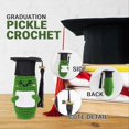 thumbnail image 2 of Hand-Hooking Cute Plush Dolls, Doctoral Hat Cucumber 2024 Pendant, 2 of 5