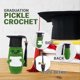 thumbnail image 2 of Hand-Hooking Cute Plush Dolls, Doctoral Hat Cucumber 2024 Pendant, 2 of 5