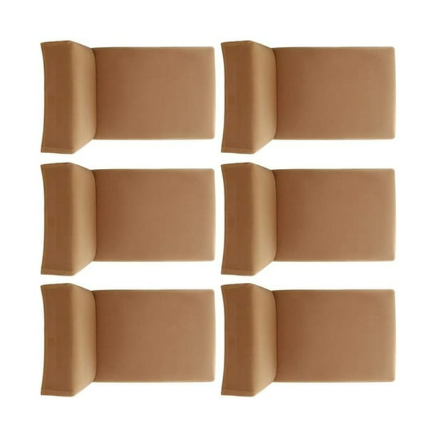 Funda elástica para silla Naiovety 6 piezas para comedor suave y cómoda bronceado claro