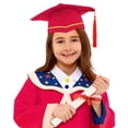 thumbnail image 1 of WENXIAOO Toge et Mortier Unisexe Tenue de Cérémonie de Remise des Diplômes Divers Styles Toge et Mortier Rouges Tenue pour Garçons Filles Robe Formelle Académique Tenue 13-14 Ans, 1 of 6