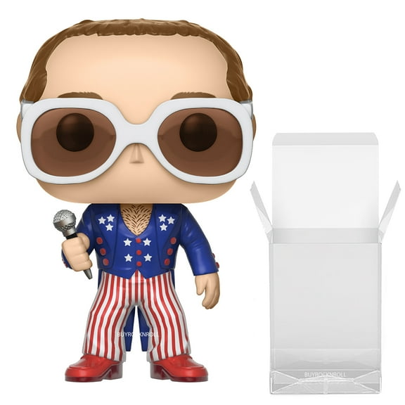 Elton John 2017 Handpicked Funko POP Rocks Patriotic Figure #63 Protector