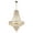 Silver, variant on 24"D X 30"H 9-Light Modern Crystal Empire Chandelier Pendant Light Flush Mount Ceiling Light 9* E12 Light Base