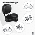 thumbnail image 6 of Bike Seat with Backrest, Oversized Bicycle Saddle with Back Support, Wide Bike Padded PU Cushion Saddle, Universal Saddle Replacement for Tricycle, Height Adjustable, Black, 6 of 6
