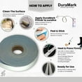 thumbnail image 4 of DuraMark White Outdoor Pavement Marking Tape 2" x 150' – No Residue, Waterproof Line Tape for Asphalt & Concrete – Reflective Glass Beads, Anti-Slip Surface for Basketball, Tennis, Driveways, 4 of 7