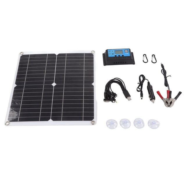 Kit de Panel Solar Jadeshay Monocristalino 20 W para Exteriores Salida de Alta Intensidad