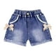 thumbnail image 1 of Odeerbi 2-7 Años Niñas Pantalón Vaquero de Verano Pantalón Vaquero Con Lazo de Encaje Pantalón Vaquero Corto Casual, 1 of 3