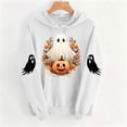 thumbnail image 3 of gbyLJF Womens Halloween Cute Ghost Hoodies Funny Pumpkin Graphic Sweatshirts Loose Fleece Pullover Festival Sweater with Pocket, 3 of 6
