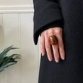 thumbnail image 6 of AOOOWER Unique Brown Resin Ring Jewelry Trendy Brown Resin Ring Crafted For Individualistic Style And Simplistic Elegances, 6 of 10