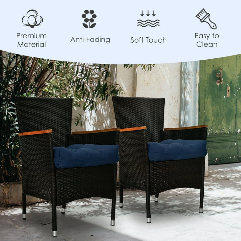 Costway Outdoor 2PCS 21'' Patio Chair Seat Cushion Pads, Indoor