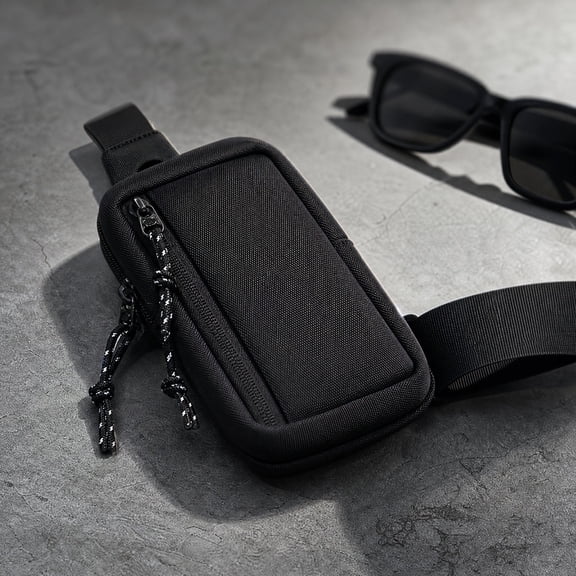 Waterproof Men's Mini Sling Crossbody Bag Small Chest Pack With Adjustable Shoulder Strap Zipper Pockets For Running Walking Travel Outdoor Activities And Daily Carry