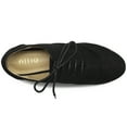 thumbnail image 6 of Ollio Women's Shoes Faux Suede Classic Wingtips Lace Up Dress Low Flats Heels Oxfords F115, 6 of 6