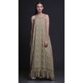 thumbnail image 4 of Bimba Robe de Nuit pour Femmes à Bretelles Spaghetti, Brun Pâle, à Motif Floral et Feuilles, Nuisette pour Dames, Tenue de Nuit, Robe de Sommeil d'Allaitement, XX-Grand, 4 of 5