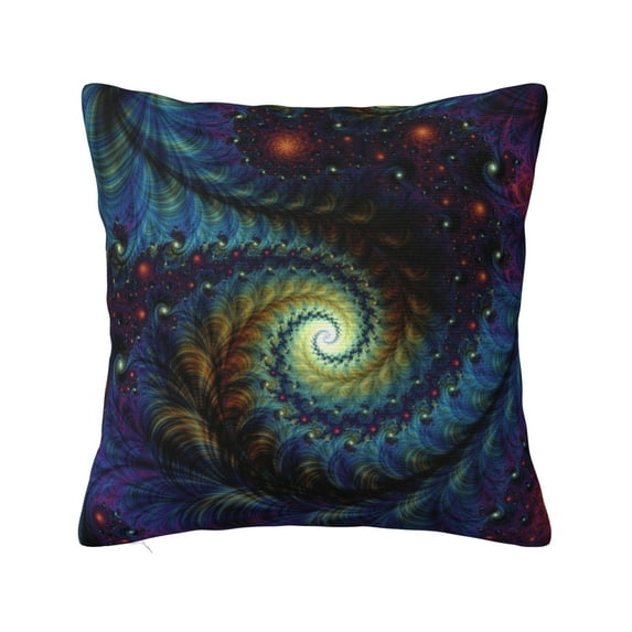 ZICANCN Abstract Fractals Spiral Decorative Throw Pillow Covers, Bed Couch Sofa Decorative Knit Pillow Covers for Living Room Farmhouse, 22"x22"
