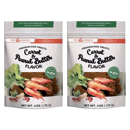 Dig Defence Premium Dog Treats Carrot and Peanut Butter Healthy Gourmet Dog Training Treats 2 Pack