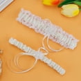 thumbnail image 3 of HomeGardon Socks for Women White Garters for Bride 2 Pieces, Wedding Garter for Bride Elasticity Lace Garter, Wedding Garter Set for Bride, 3 of 4