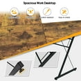 thumbnail image 5 of Giantex L-Shaped Computer Desk, Writing Desk Workstation w/Round Edge, Modern PC Laptop Computer Table for Home Office, Rustic Brown, 5 of 8