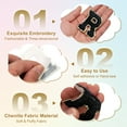 thumbnail image 3 of Uxcell 26 Pack Chenille Letter Patches, A-Z Alphabet Self Adhesive Chenille Patches Embroidered Patch Stickers for DIY Fabric Clothing Shoes Bags, Black, 3 of 6