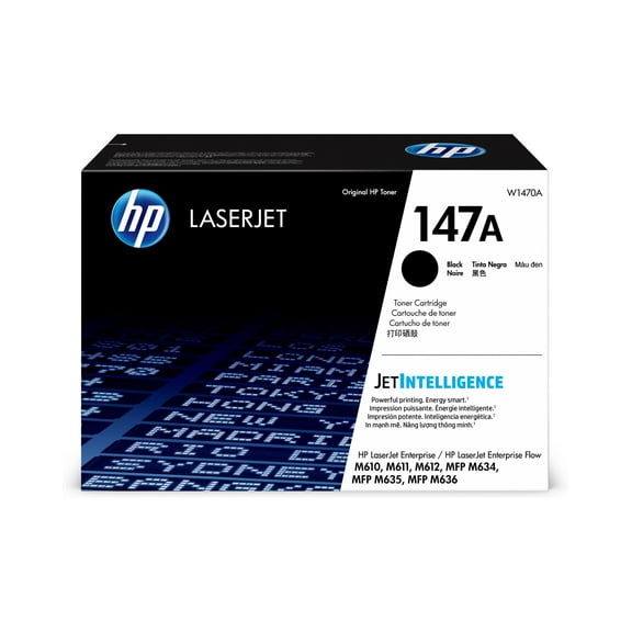 HP 147A Black Original LaserJet Toner Cartridge, ~10,500 pages, W1470A