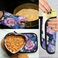 thumbnail image 5 of Yayeee Oven Mitts and Pot Holder Set of 4 Heat Resistant Kitchen Gloves Baking Hot Pad, Colorful Art Flowers, 5 of 5