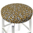 thumbnail image 3 of Xecao's Leopard Print Stool Covers offer stylish, washable protection for PU round bar stools, perfect for home or commercial use., 3 of 7