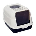 thumbnail image 2 of Caja de arena cerrada para gatos Caja de arena para gatitos Bandeja de arena para gatos Entrada con capucha Fácil de limpiar Bandeja de arena Negro, 2 of 8