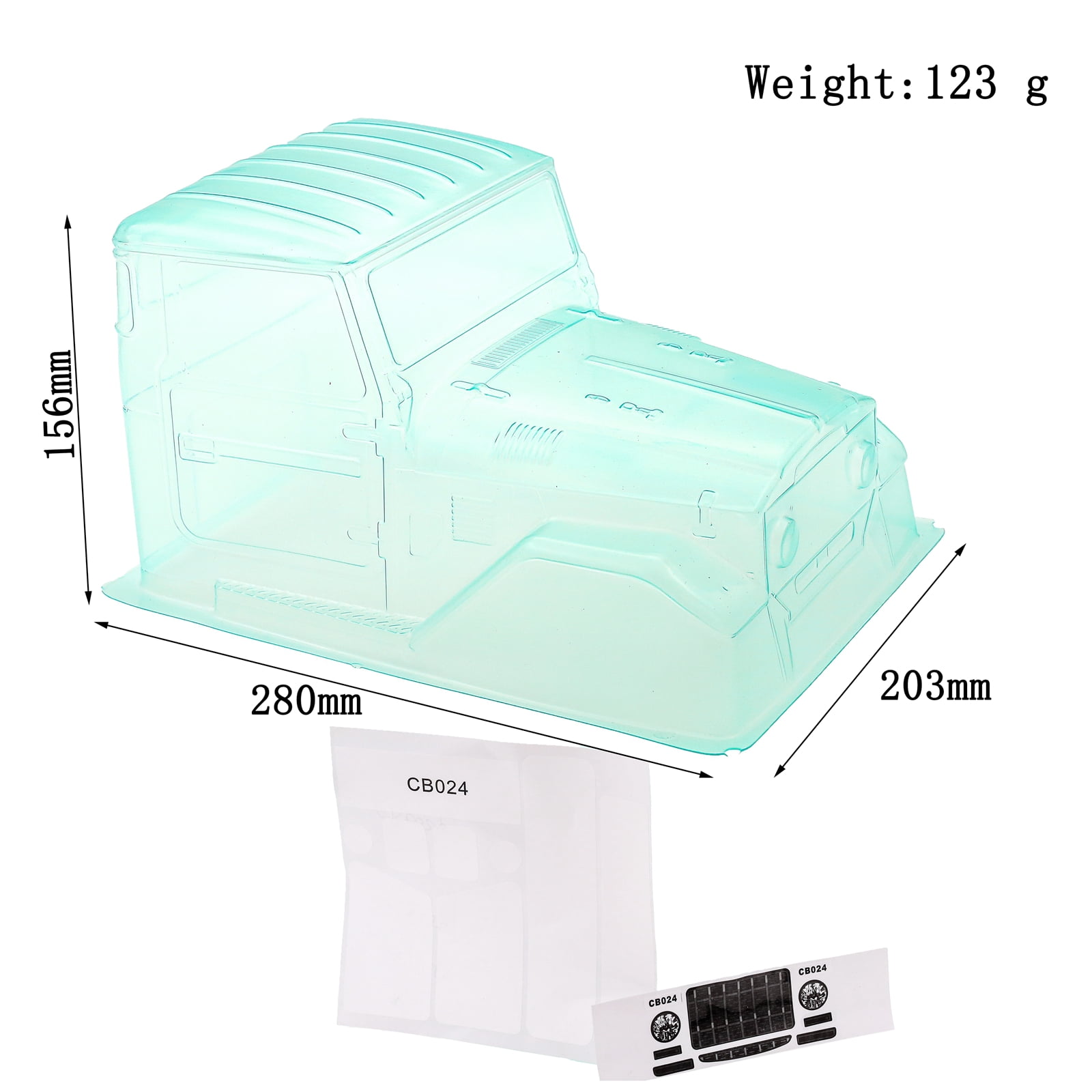 Remote  car housing,Pc Clear Body 313 90046 90047 Body Shell Cover Crawler Spare Body 313 90046 Buzhi Huiop Cab Unpainted Eryue 90047 Remote Crawler Hxber 1/10 Remote Cab