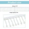 thumbnail image 2 of 2 Yards 1.7inch White Pearl Fringe Tassel Trim Polyester Ribbons Tassel Trim Applique Fringe with Hanging Pearl Beads, 2 of 6