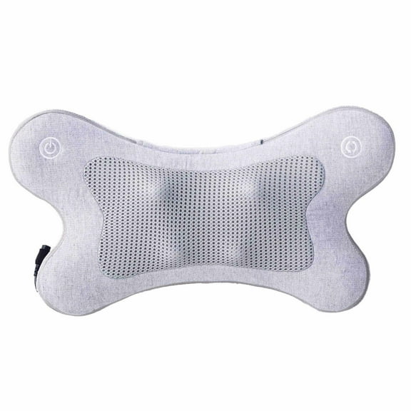 iPuffy - Premium 3D Heated Lumbar Massager - Natural Cotton Upholstery, Infrared Heat, Portable, Car Adapter, Easy to Use