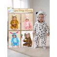 thumbnail image 6 of MICHLEY Unisex Infant Toddler Animal Flannel Hooded Romper Jumpsuit, Fall Winter Warm Soft One-Piece Onesie, Machine Washable, 0-3T, 6 of 7