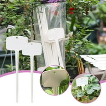 HCJKDU Plant Labels, 12 PCS T-Type Plastic Plant Tags Waterproof Plant Markers Nursery Garden Labels for Outdoor Indoor Plants Herbs Flowers Vegetable Potted Belt Marker Pen