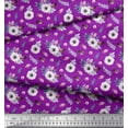 thumbnail image 3 of Soimoi Purple Heavy Canvas Fabric Leaves & Anemone Floral Decor Fabric Printed Yard 58 Inch Wide, 3 of 3