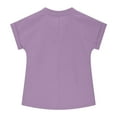 thumbnail image 5 of ZACPNCV Summer Girls Shirts Kids Tops Lapel V Neck Button Down Shirt Loose Fit Dressy Casual Blouses Tee Purple 11-12 Years, 5 of 5