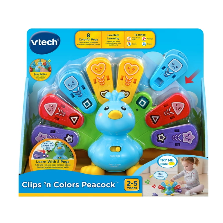 VTech® Clips 'n Colors Peacock™ With Eight Colorful Feather Pegs