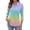 Light Blue #213, variant on 3/4 Length Sleeve Womens Tops Dressy Casual V Neck Gradient Polo Shirts Business Work Blouses 2026 Trendy Tunic Top Turquoise S