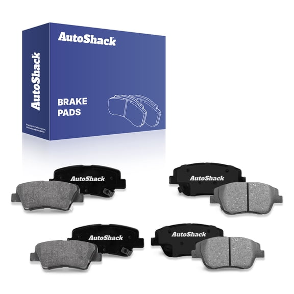 AutoShack Front & Rear Ceramic Brake Pad Set Replacement for 2016 Kia Optima 2014 Kia Optima 8-PC