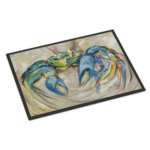 Carolines Treasures JMK1089JMAT Blue Crab Door Mat Indoor Rug or Outdoor Welcome Mat 24x36 Doormat 36"L x 24"W