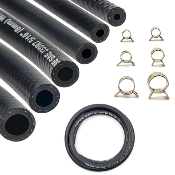Kit de mangueras de combustible Shineyoo, 6 piezas con 30 abrazaderas de goma de 1,5 m