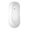 thumbnail image 3 of Wyndham WCBTO85467BNTRIM Janice Soaking Bathtub in White + Brushed Nickel Trim, 3 of 7